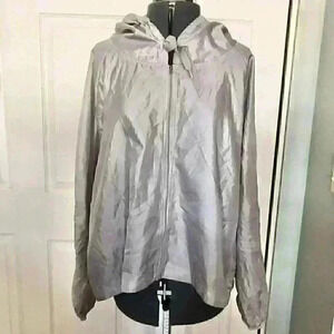 CHAMPION gray windbreaker hoodie Mens XL